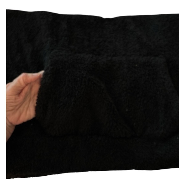 GRACE & EMMA, G & E, half zip Sherpa and fleece pullover. Animal print, Large - Picture 6 of 8